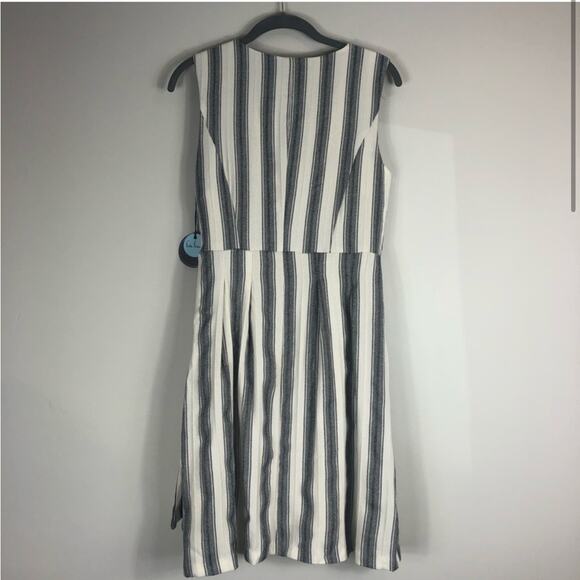 NWT Eva Franco Caroline dress in black and white stripes - Picture 4 of 9